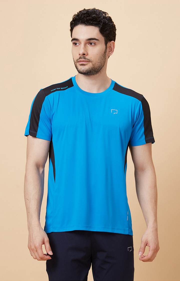 roar for good | Men's Air Vent Active Turquoise Tshirt