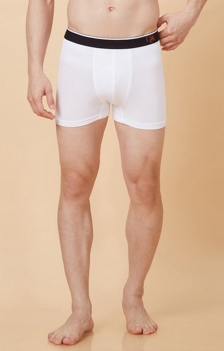 roar for good | Men's Solid Bamboo Innerwear White