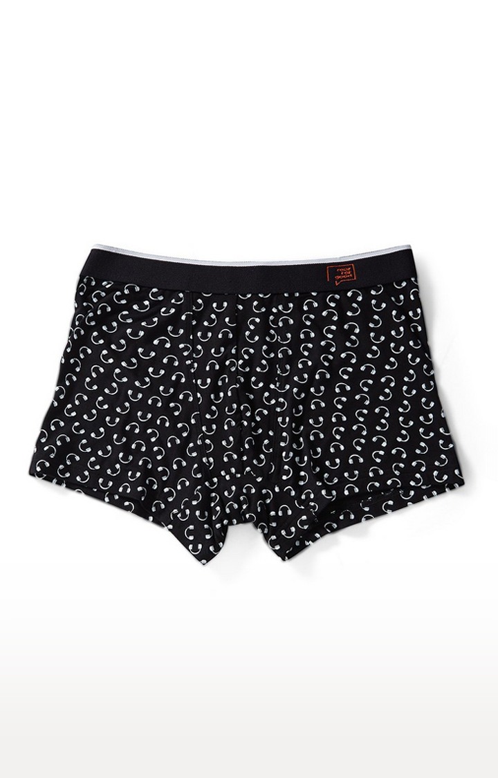 Men's Printed Bamboo Innerwear Black