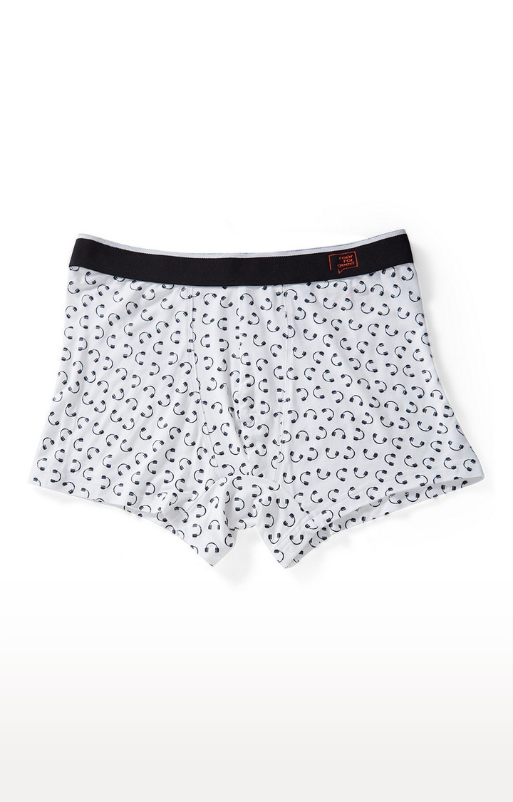 Men's Printed Bamboo Innerwear White