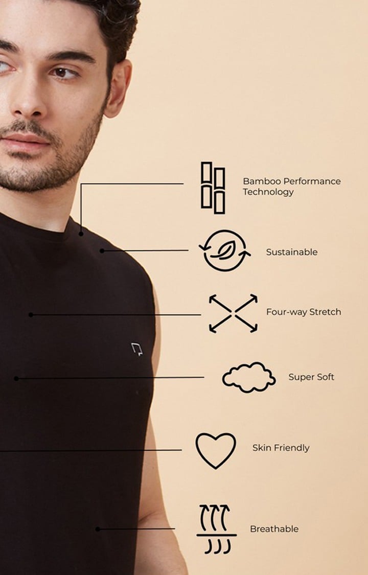 Men's Supreme Glide Bamboo Vest Black