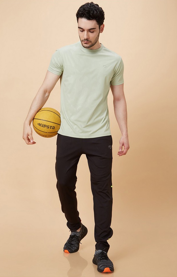 Men's Light Green Activewear T-Shirt