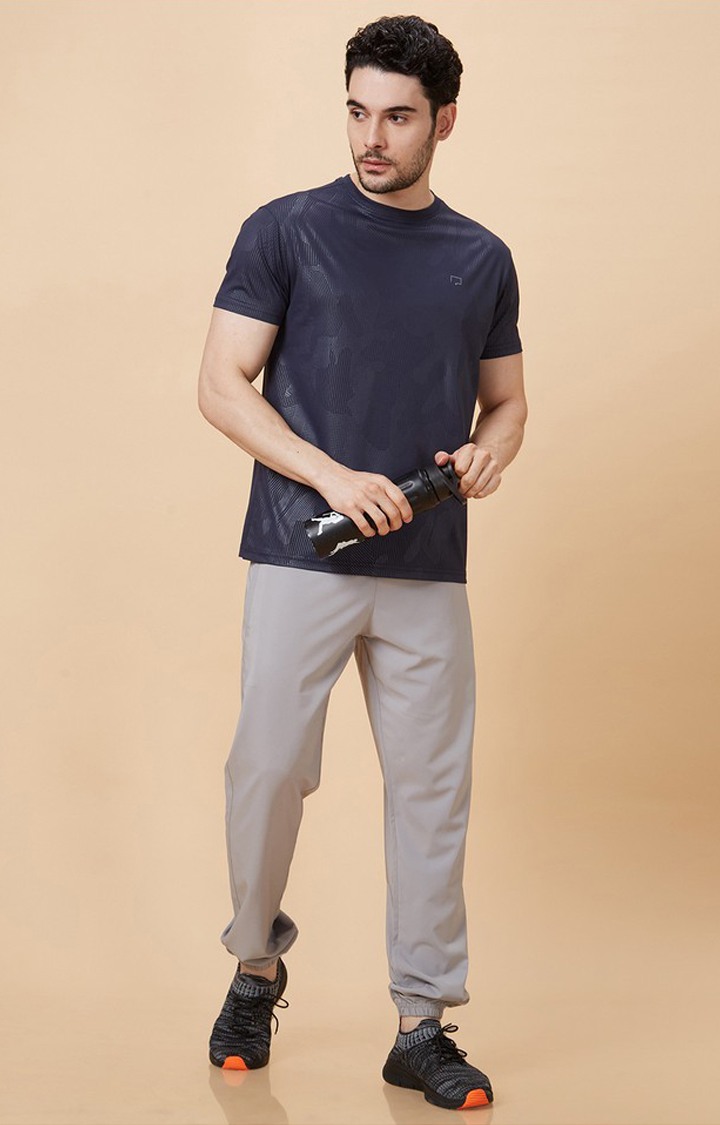 Men's Casual Navy Blue Dry Activewear T-Shirts