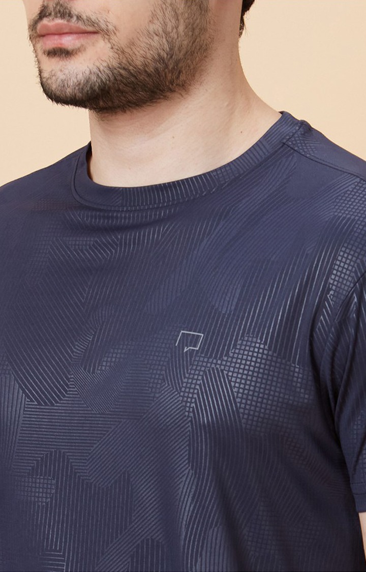 Men's Casual Navy Blue Dry Activewear T-Shirts