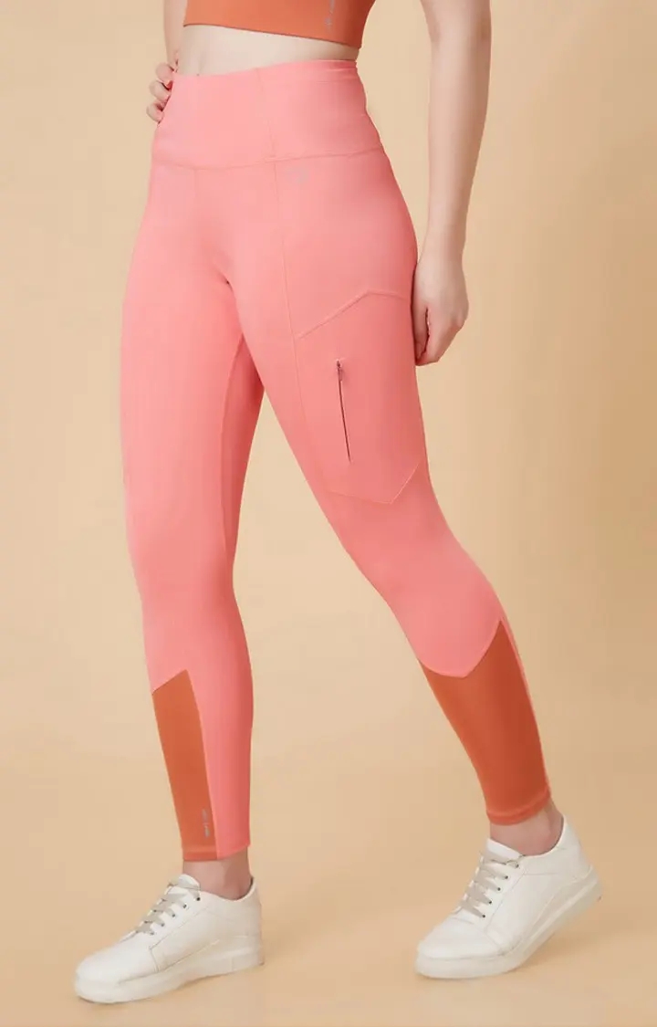Women Solid Dusty Rose Slim Fit Shimmer Leggings – Cherrypick