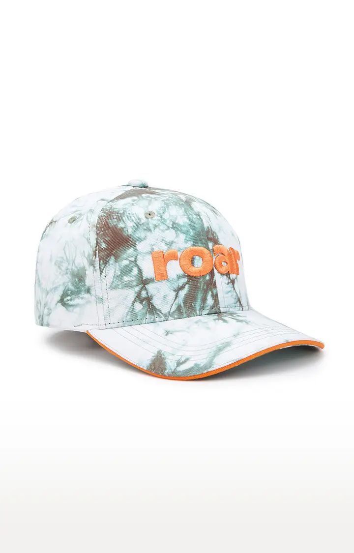 ROAR Tie Dye Olive Green Baseball Cap