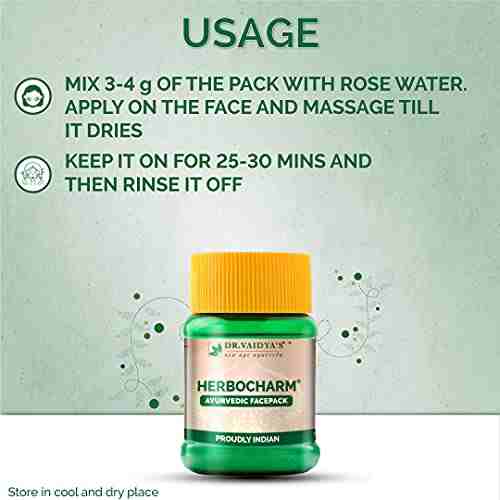 Dr Vaidya's Herbocharm Face Pack - jar (50 gm)