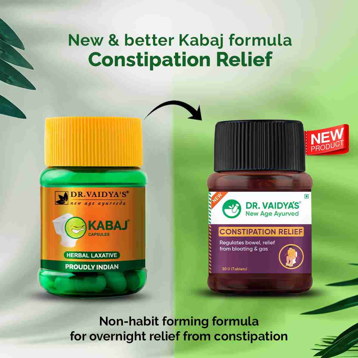 Dr Vaidya's Constipation Relief -30 Capsules - Pack Of 2