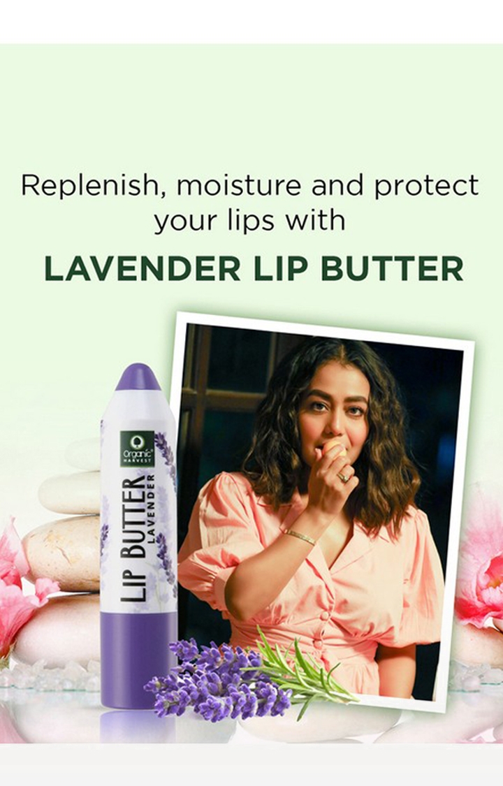 Organic Harvest | Organic Harvest Lip Butter Lavender Moisturizing Balm for Dry and Chapped Lips, 4gm 1