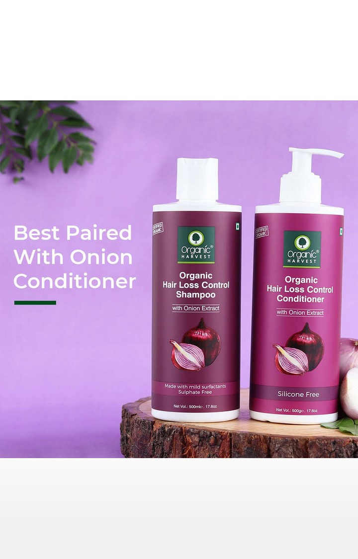 Organic Harvest | Organic Harvest Red Onion Shampoo For Hair Fall Control & Hair Growth - 500ml 3