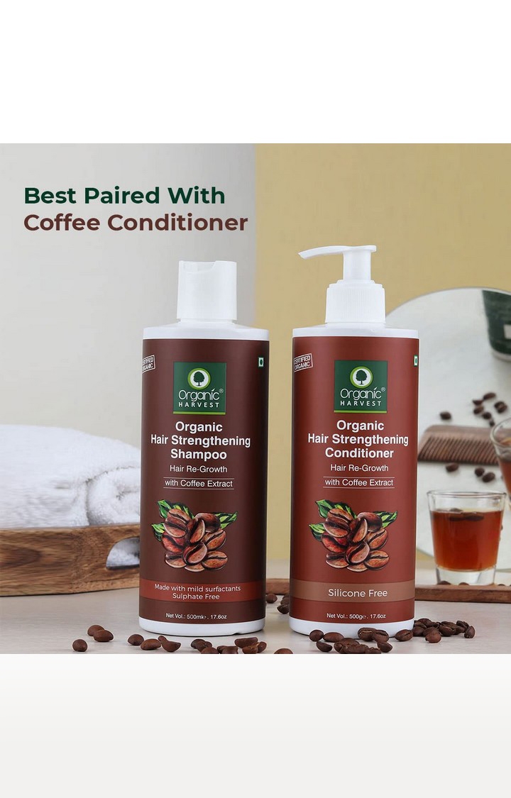 Organic Harvest | Organic Harvest Coffee Shampoo For Hair Fall Control & Hair Growth, Hair Strengthening Shampoo for Women - 500ml 3