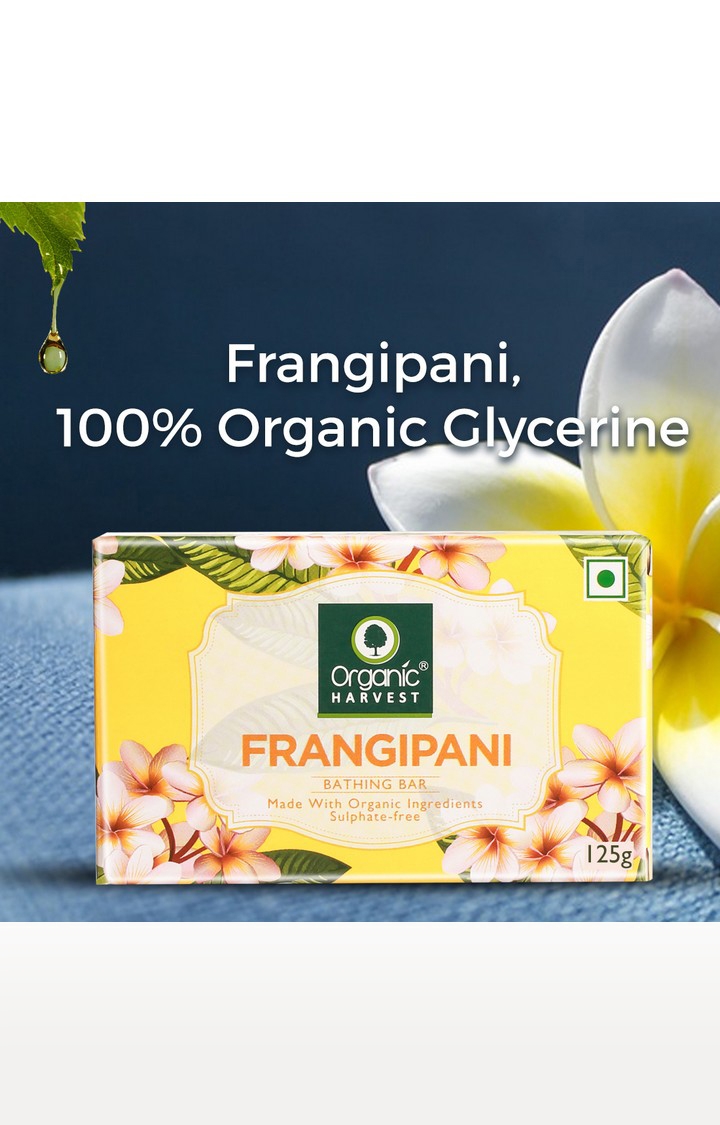 Organic Harvest | Organic Harvest Frangipani Bathing Bar, 125gm 3