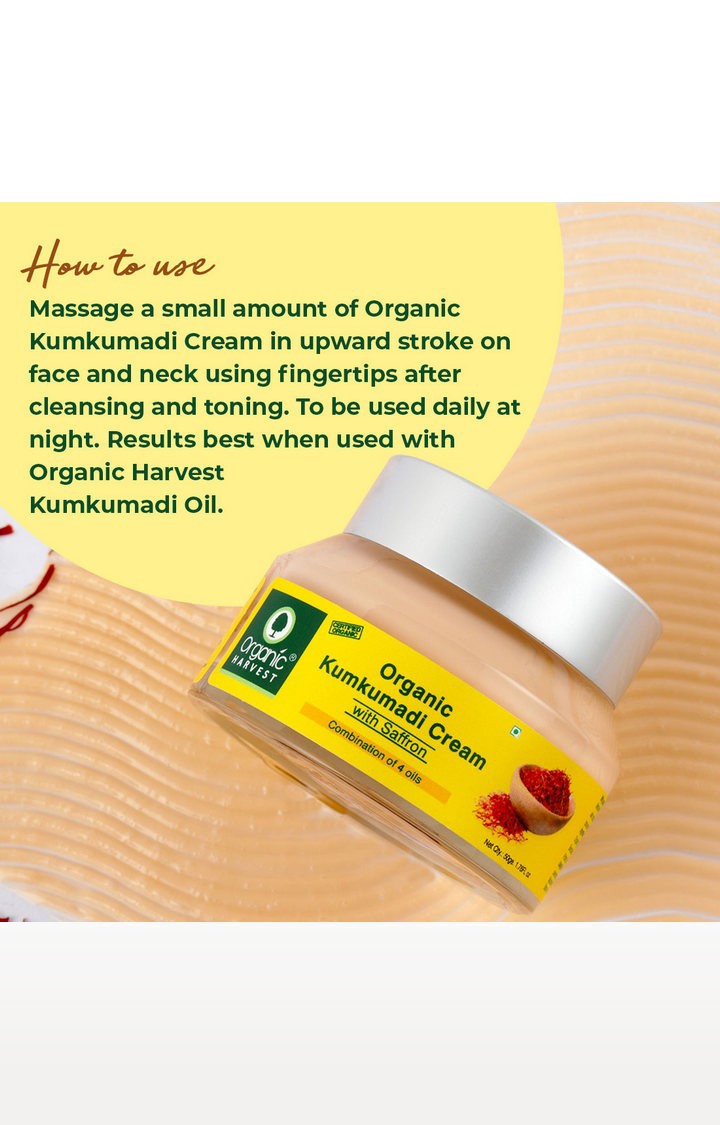 Organic Harvest | Organic Kumkumadi Cream With Saffron, 50 gm 3