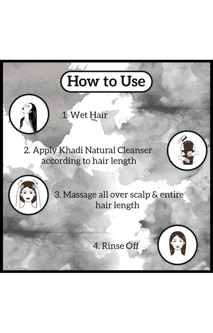 Khadi Natural | Charcoal Cleanser / Shampoo with Activated Bamboo Charcoal Sulphate Paraben Free 3