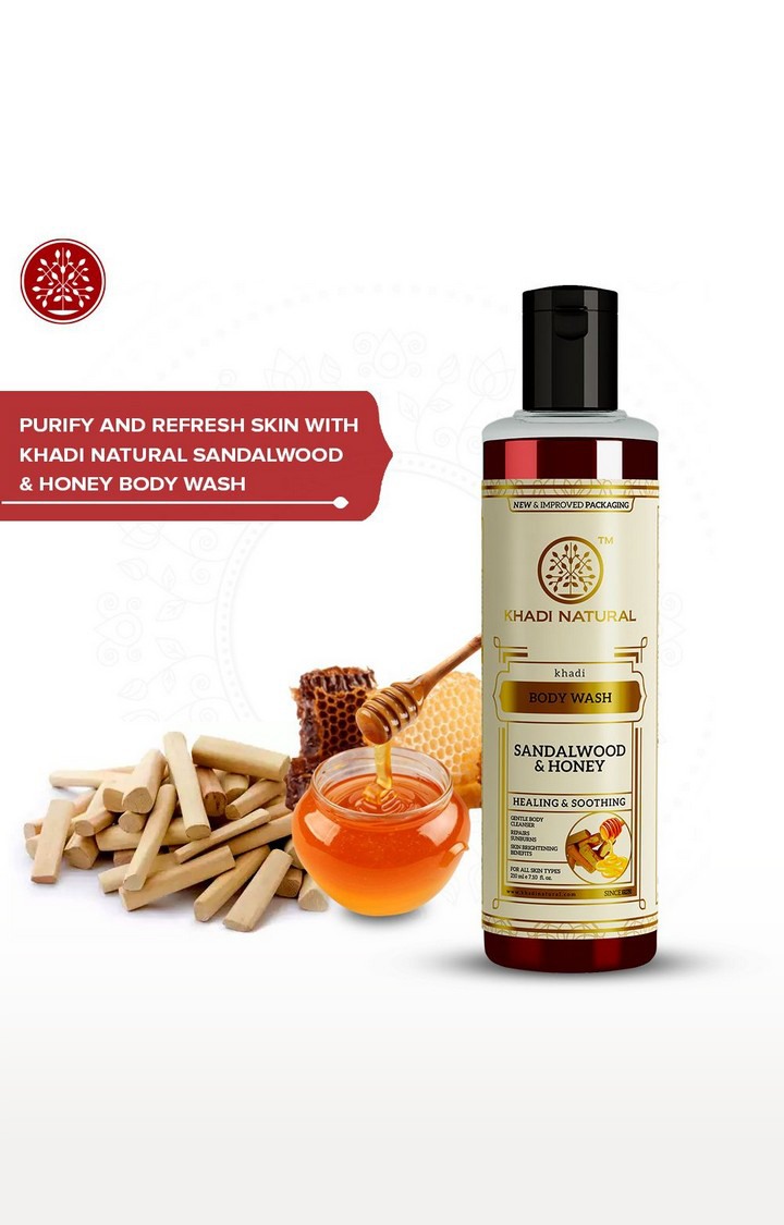 Khadi Natural Sandalwood and Honey Body Wash 