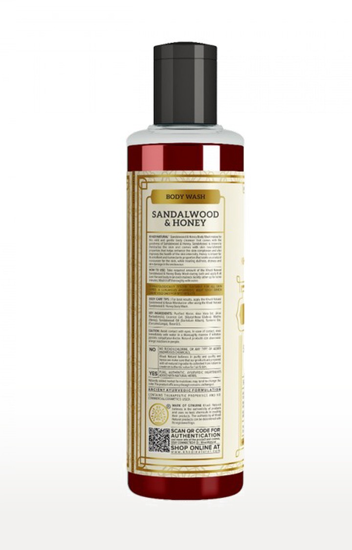 Khadi Natural Sandalwood and Honey Body Wash 