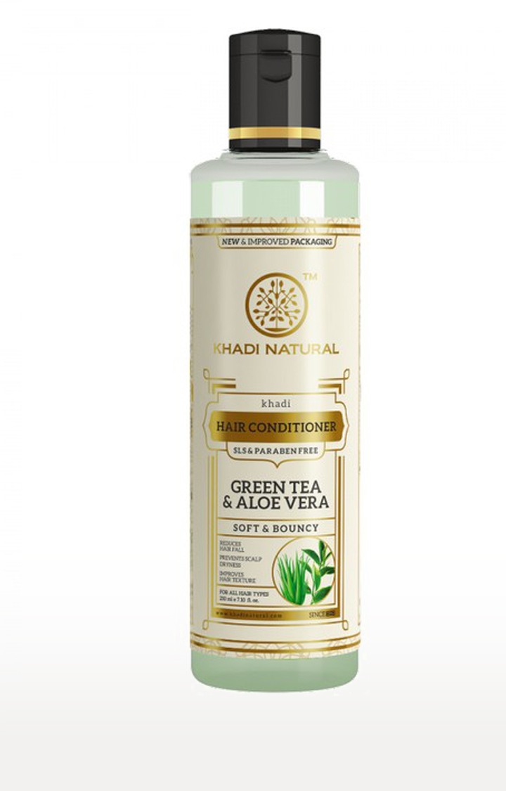 Khadi Natural Green Tea Aloevera Hair Conditioner Sls and Paraben Free 