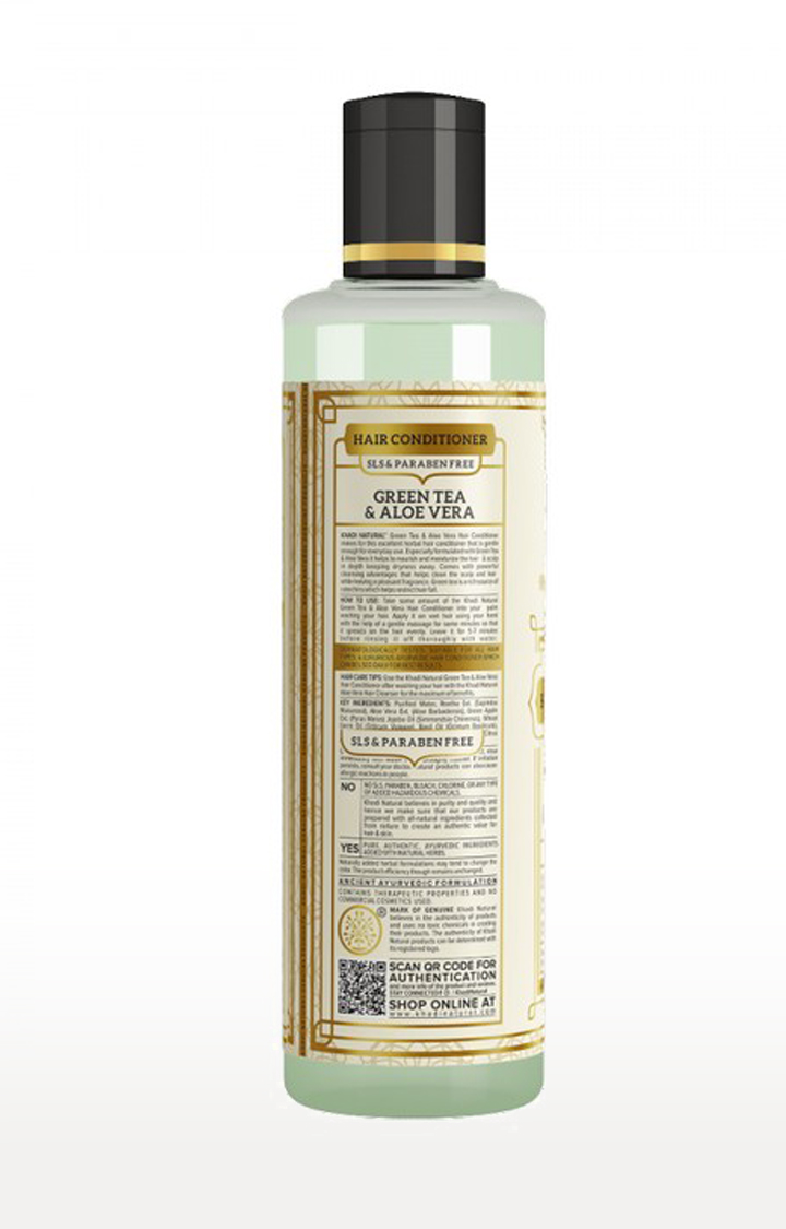 Khadi Natural Green Tea Aloevera Hair Conditioner Sls and Paraben Free 