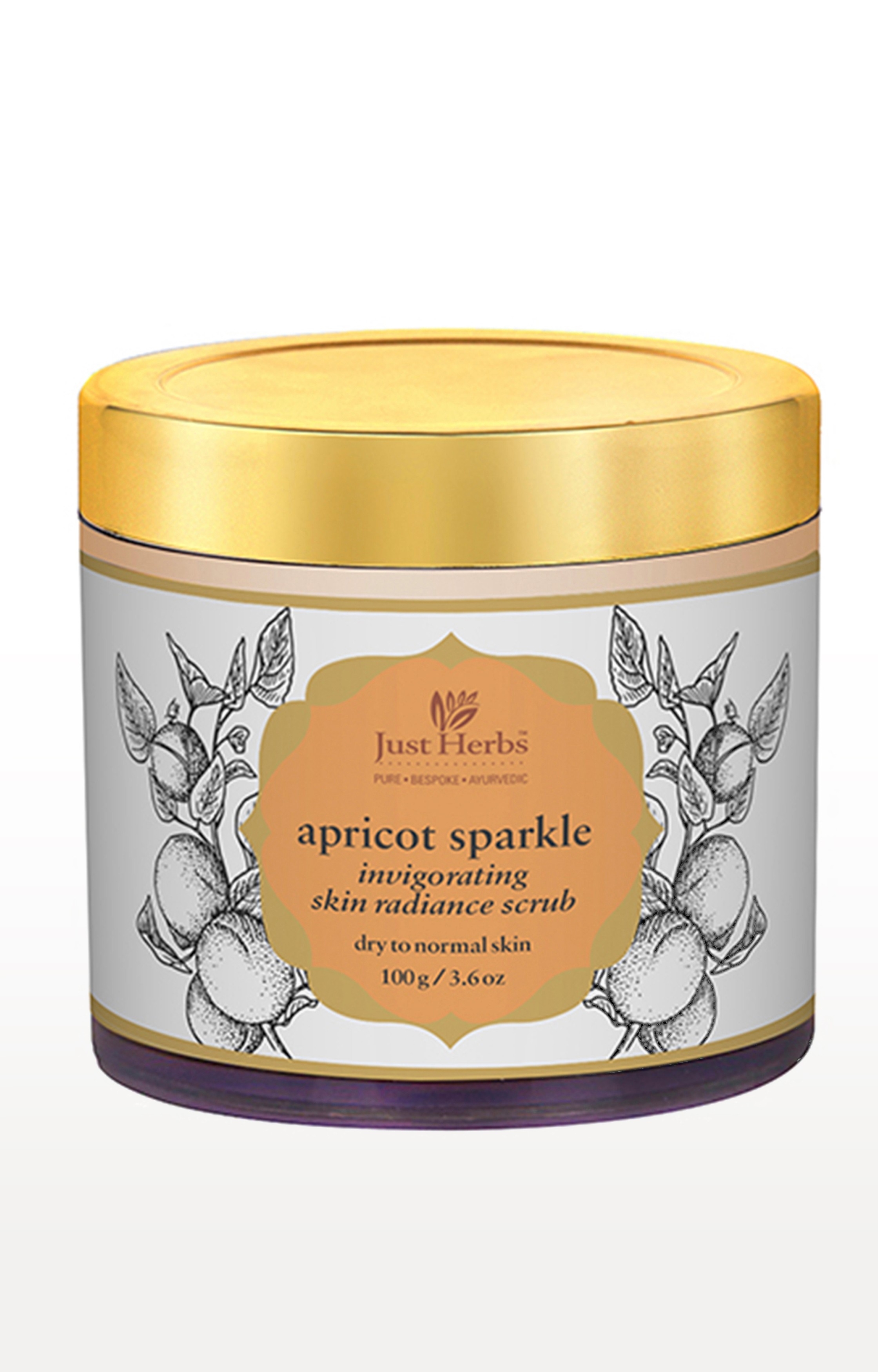Just Herbs | Apricot Sparkle Invigorating Skin Radiance Scrub 0