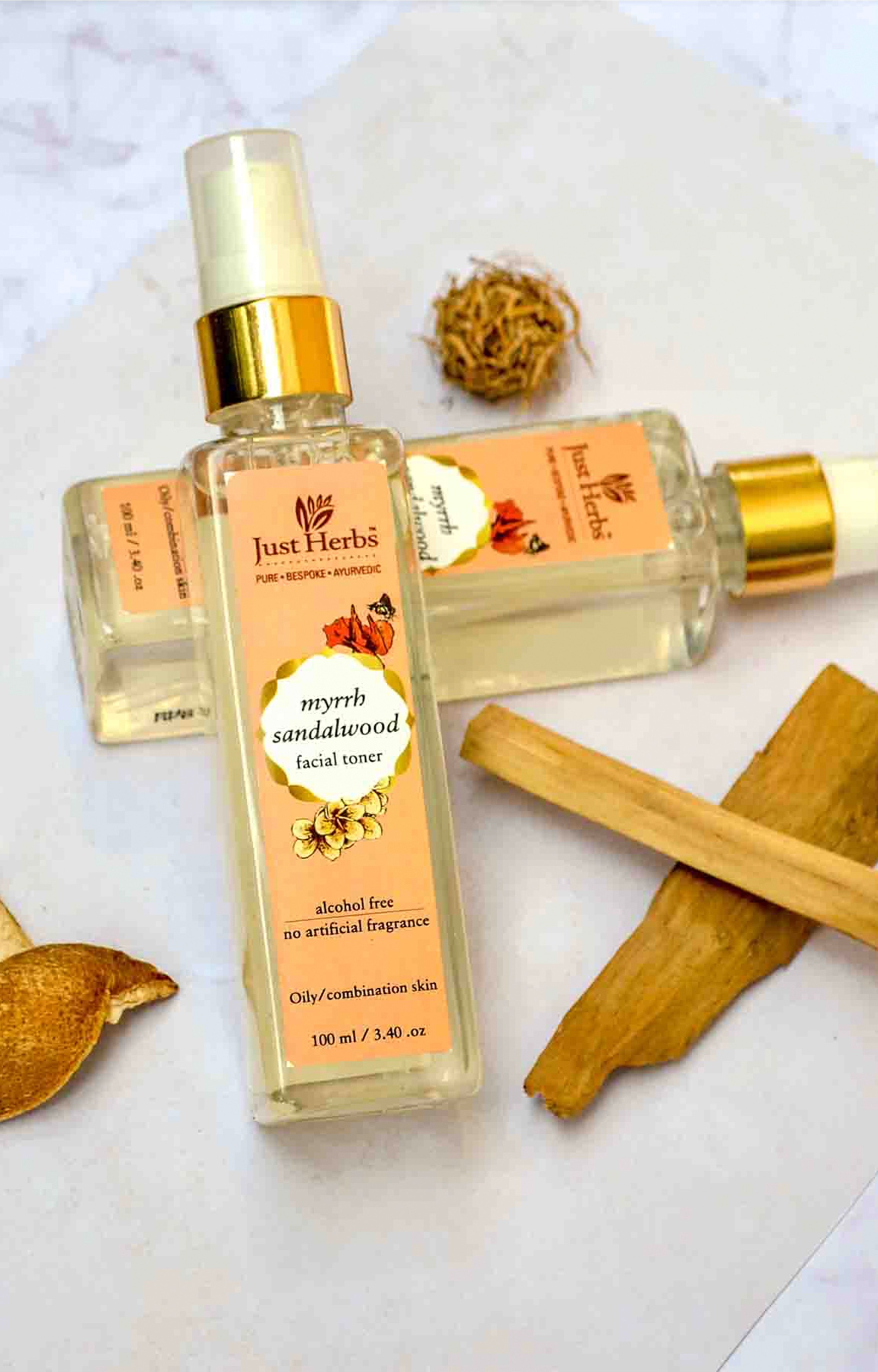 Just Herbs | Myrrh Sandalwood Restorative Tonique (oily/combination skin) 1