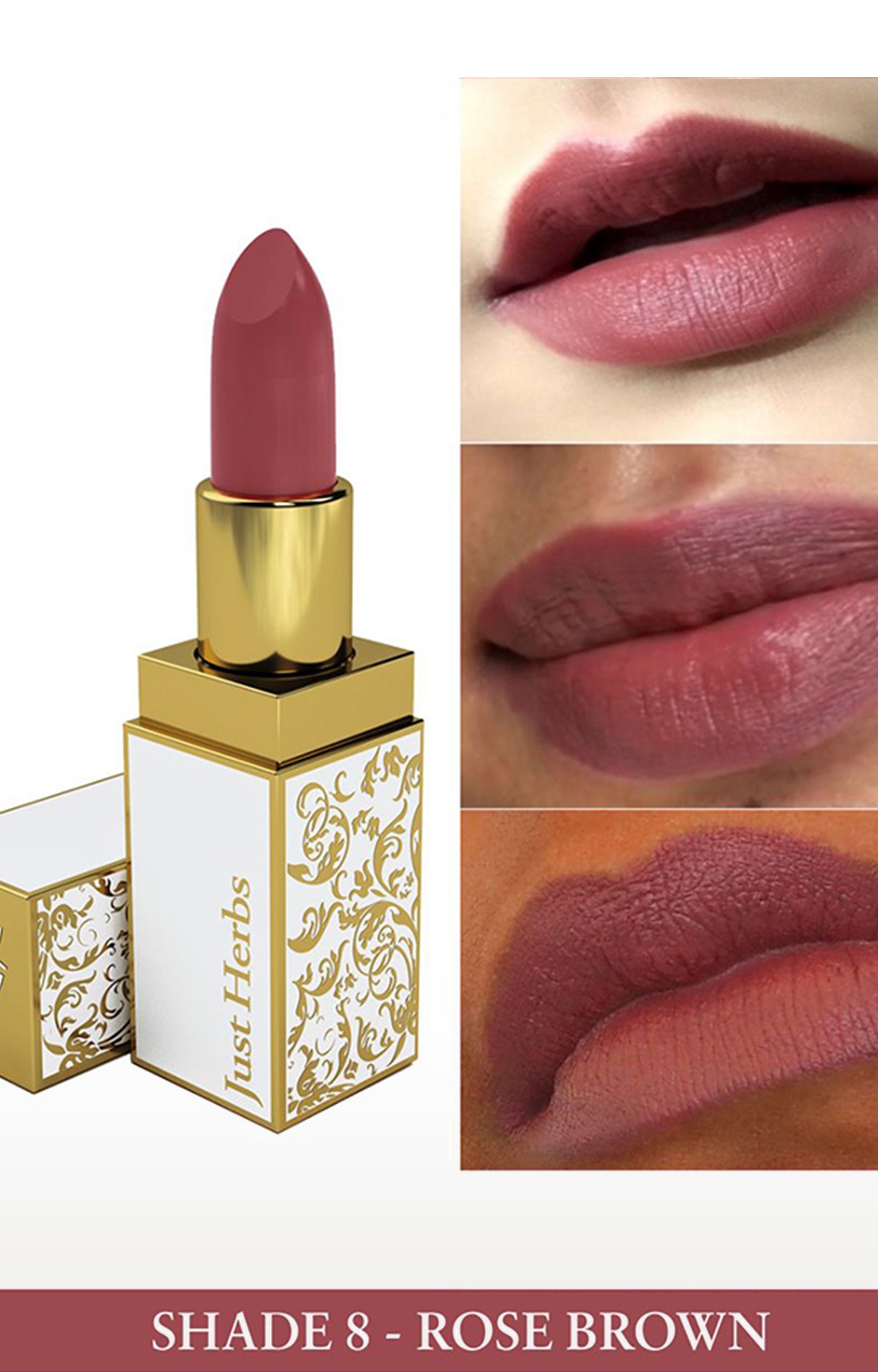 Just Herbs | Just Herbs Herb Enriched Ayurvedic Lipstick (Rose Brown, Shade no. 8) 1