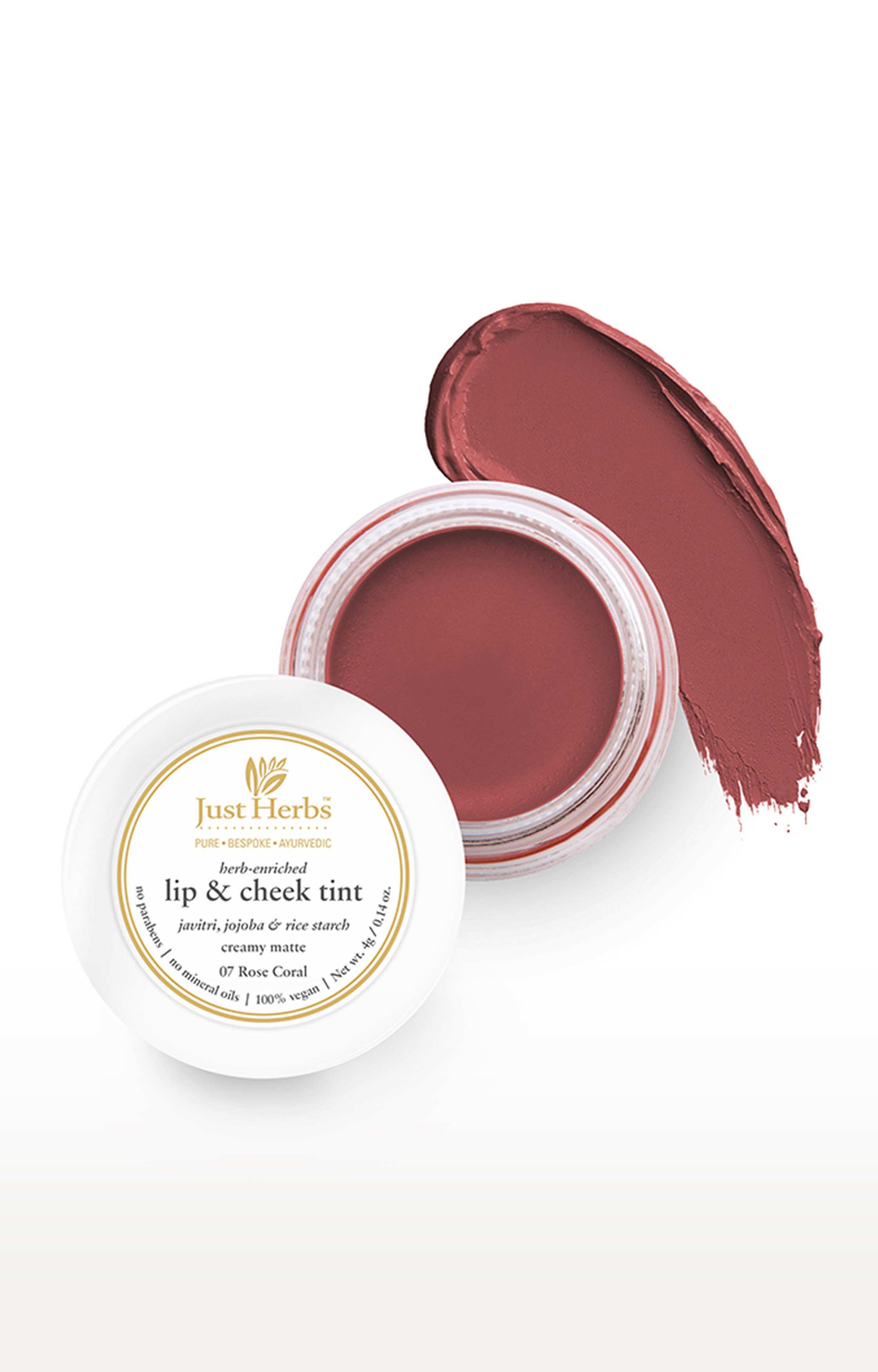 Just Herbs Lip and Cheek Tint -07 Rose coral