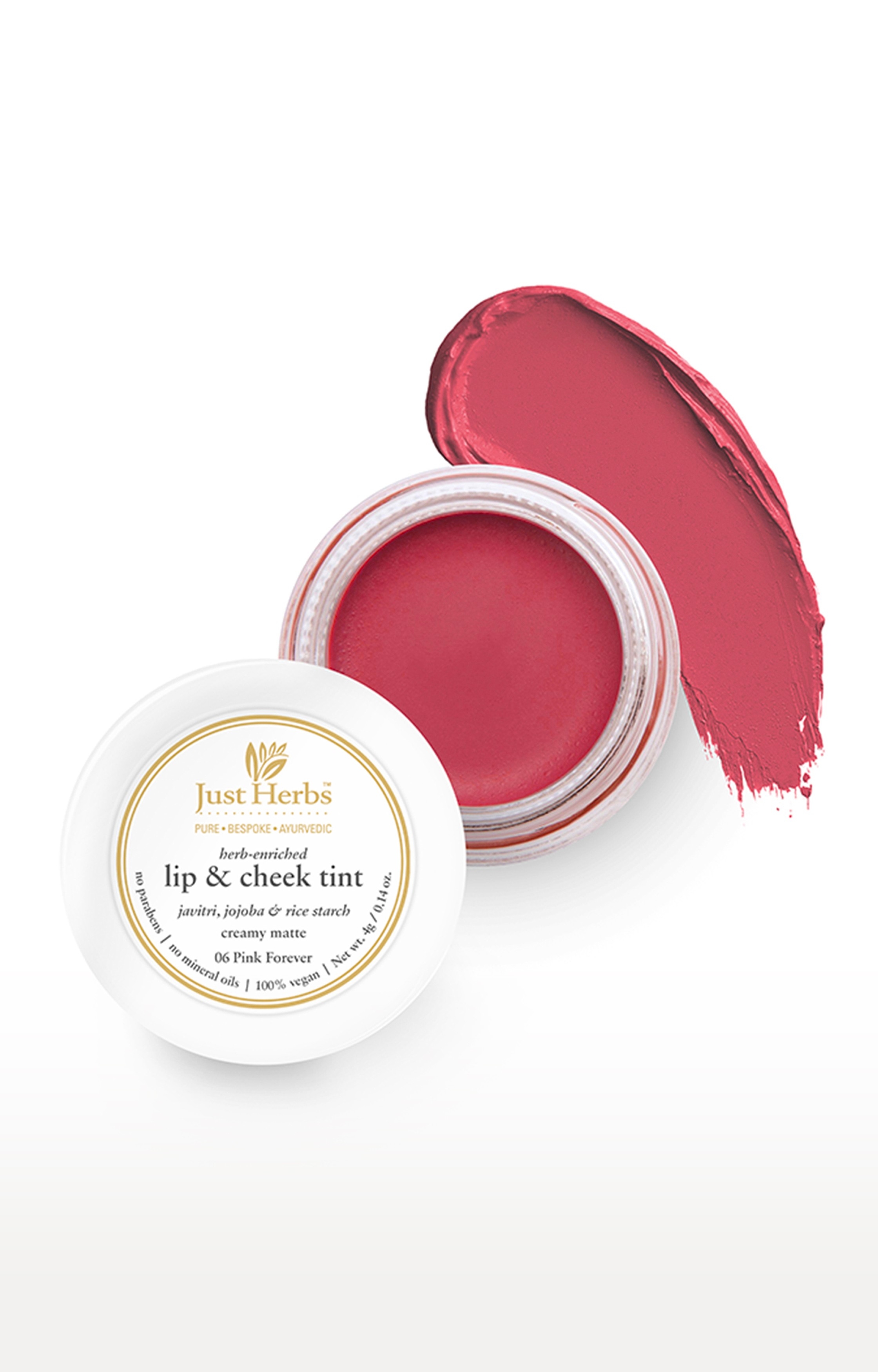 Just Herbs | Just Herbs Vegan Lip and Cheek Tint ( pack of 2) : Must Haves - Pink Forever and Brick Red 1