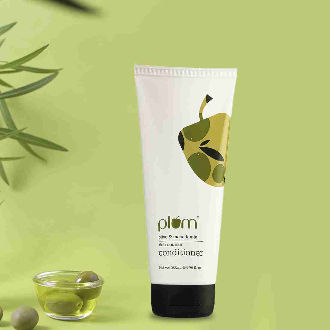 Olive & Macadamia Rich Nourish Conditioner | For Smooth & Shiny Hair | Revives Dull, Dry, Damaged Hair | 100% Vegan 
