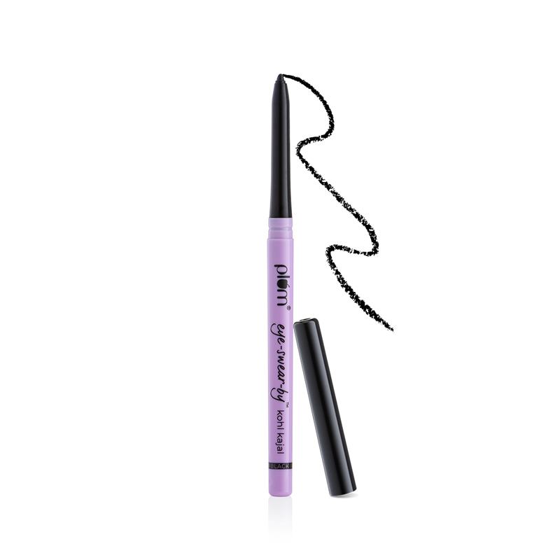 Plum Eye-Swear-By Kohl Kajal - Deep Black, Creamy Smooth, Smudge-Proof, Water-Proof