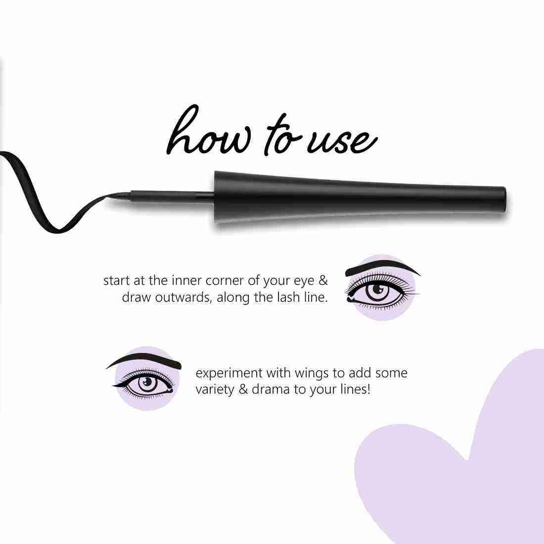 Plum Eye-Swear-By Matte Liner | Water-Proof | Quick Drying | 100% Vegan & Cruelty Free | 01 Black