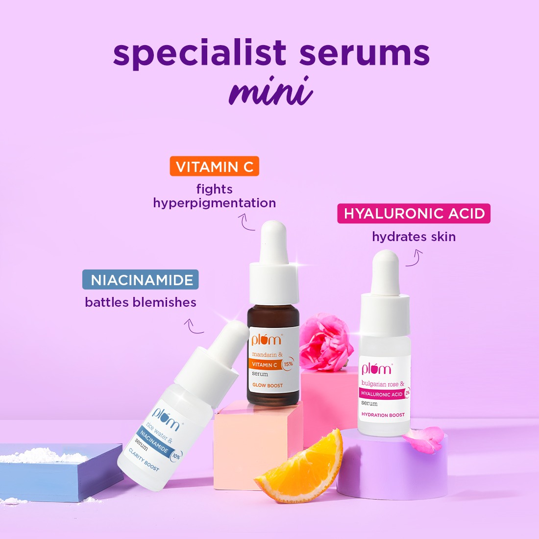 Specialist Serums - Starter Pack | Set of 5 Mini Serums |For Glowing, Hydrated, Clear, Smooth & Even-toned Skin
