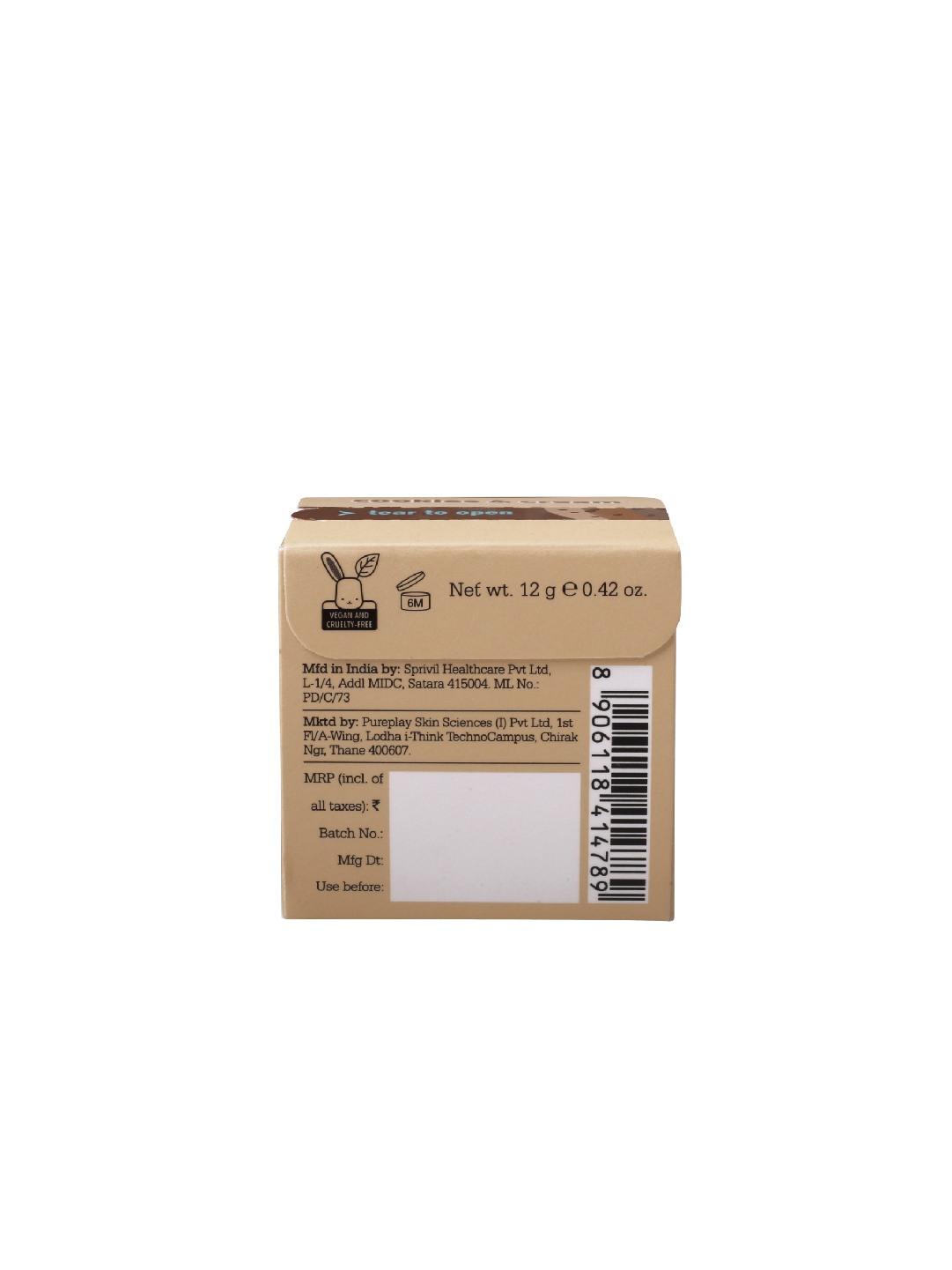 Plum Candy Melts Cookies & Cream Vegan Lip Balm | 12 gm