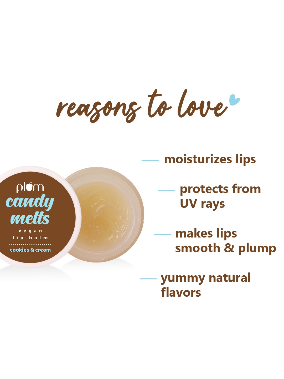 Plum Candy Melts Cookies & Cream Vegan Lip Balm | 12 gm