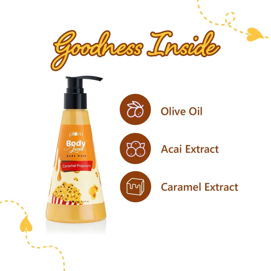 plum be good | Plum BodyLovin' Caramel Popcorn Body Wash | All Skin Types | Caramel Popcorn Fragrance | Non-Drying | Sulphate-Free | 100% Vegan 3