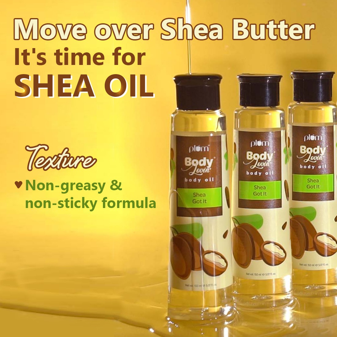 Plum BodyLovin’ Shea Got It Body Oil | Normal to Dry Skin | Deep Moisturization | Instant Glow