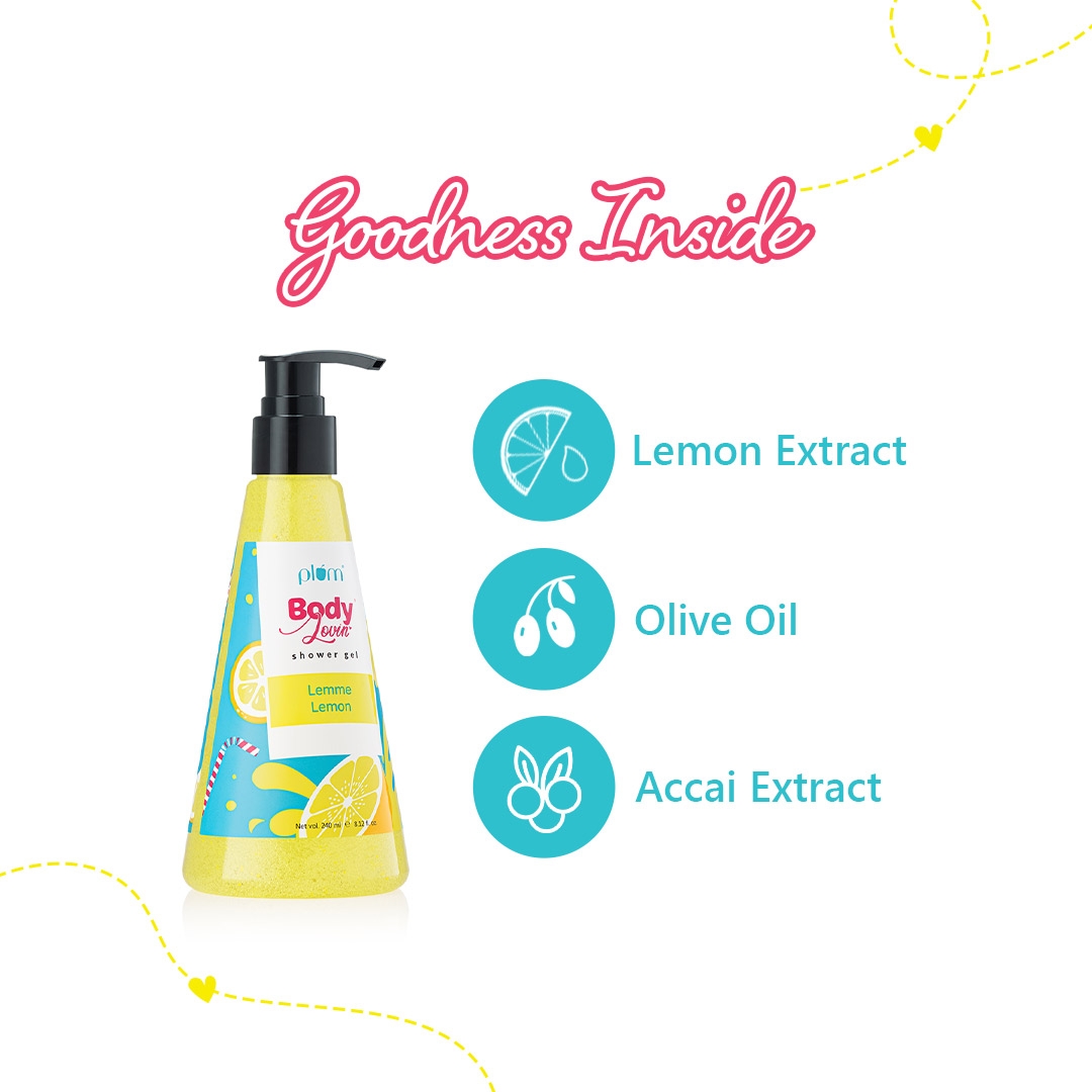 plum be good | Plum BodyLovin’ Lemme Lemon Shower Gel | Body Wash | All Skin Types | Lemon Fragrance | Non-Drying | Sulphate-Free | 100% Vegan  3