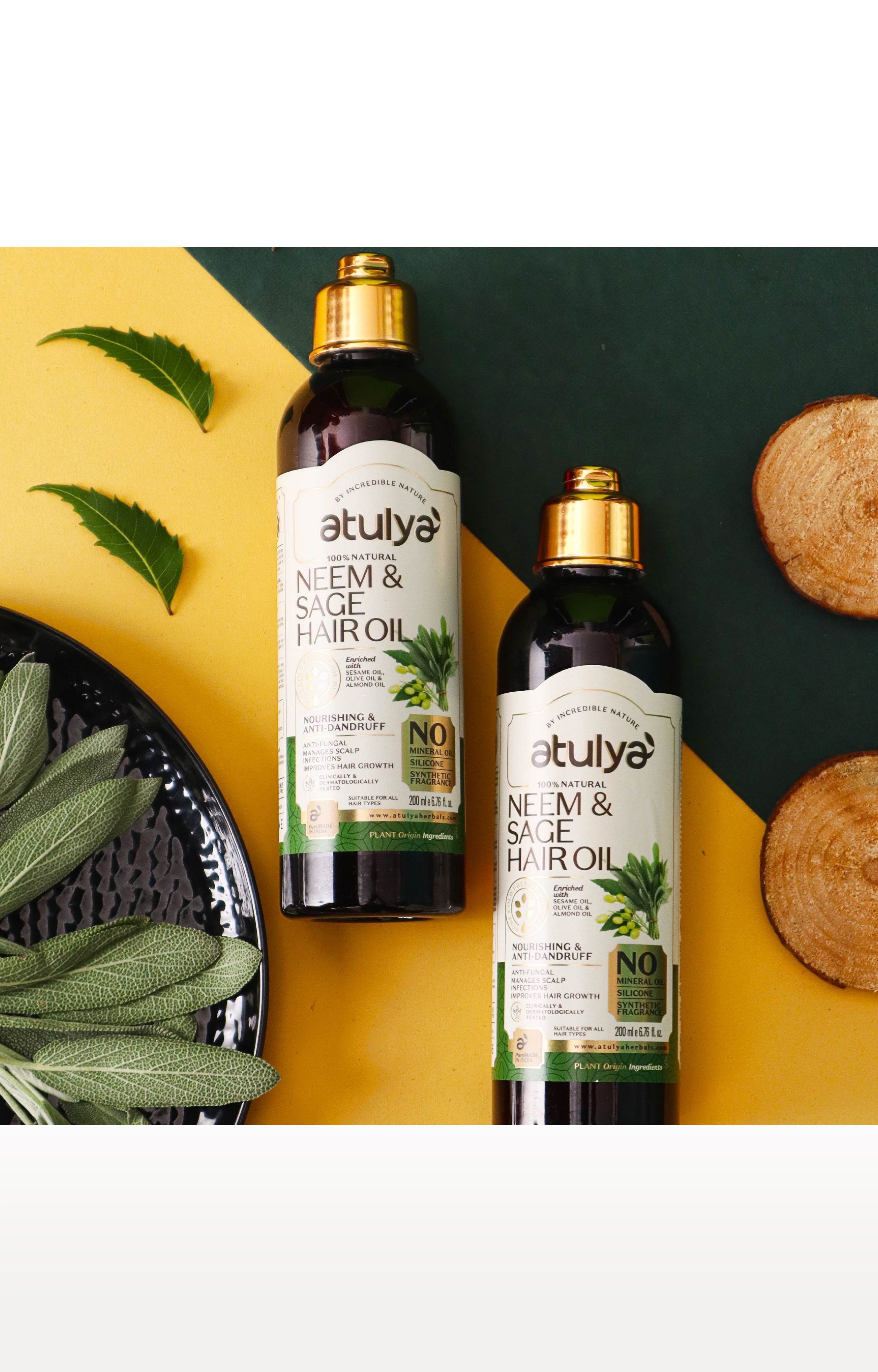atulya | Atulya Neem & Sage Hair Oil  1
