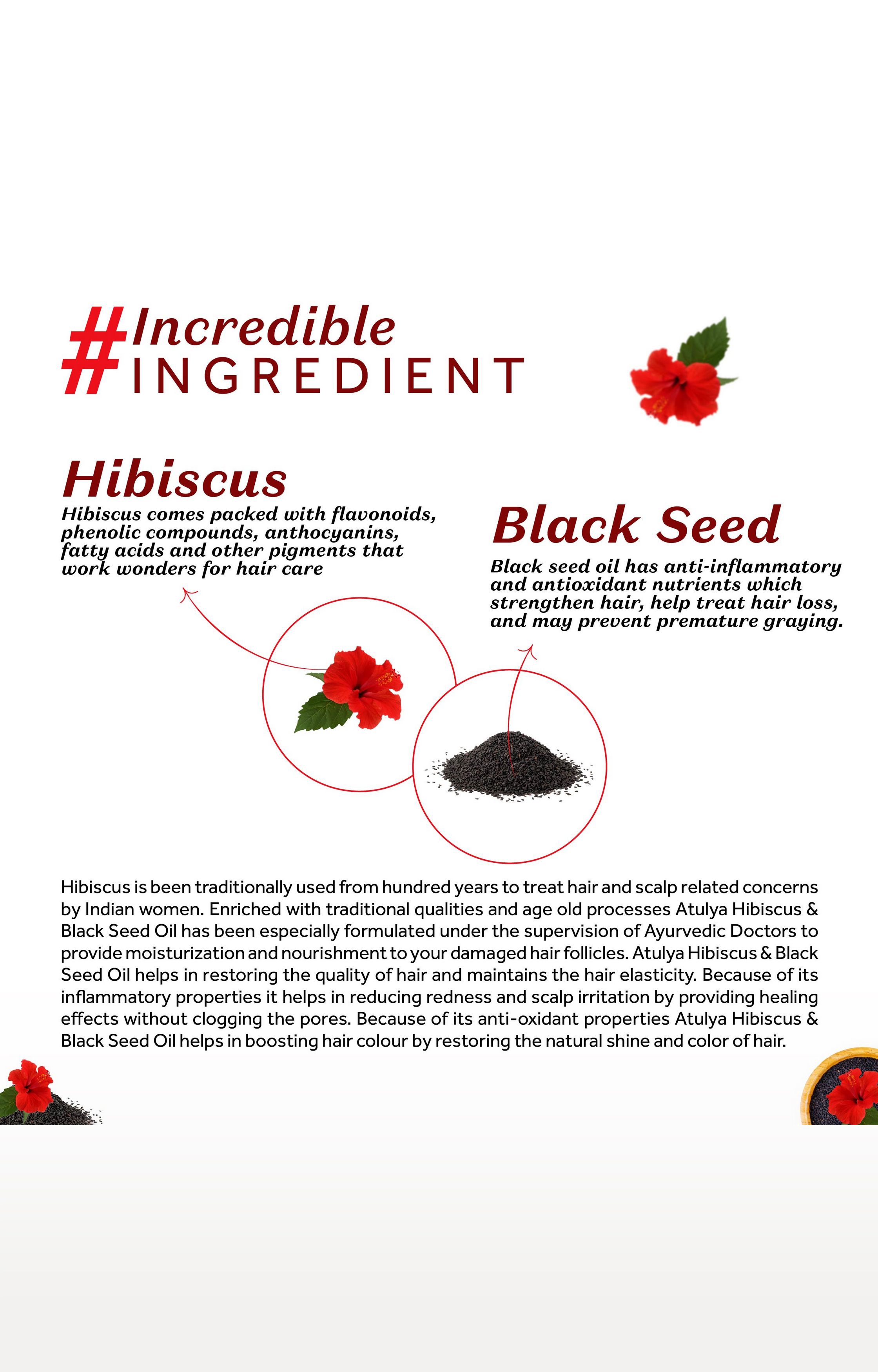 atulya | Atulya Hibiscus & Black Seed Hair Oil  3