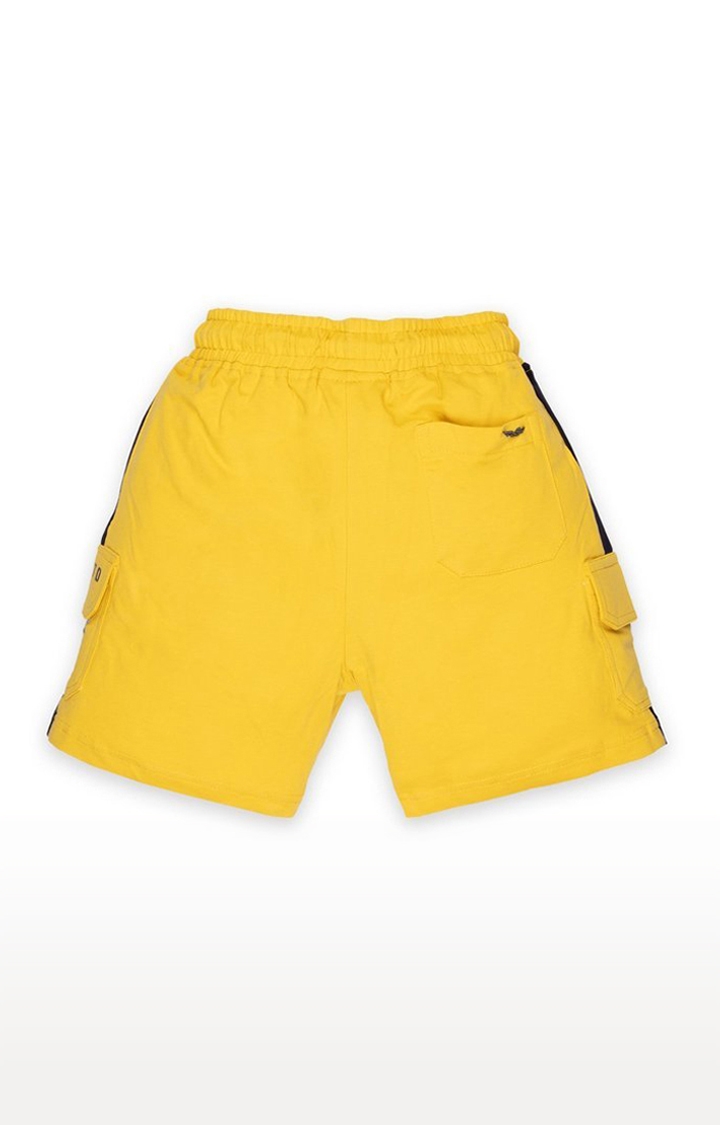 Status Quo | Boy's Yellow Printed Shorts 1