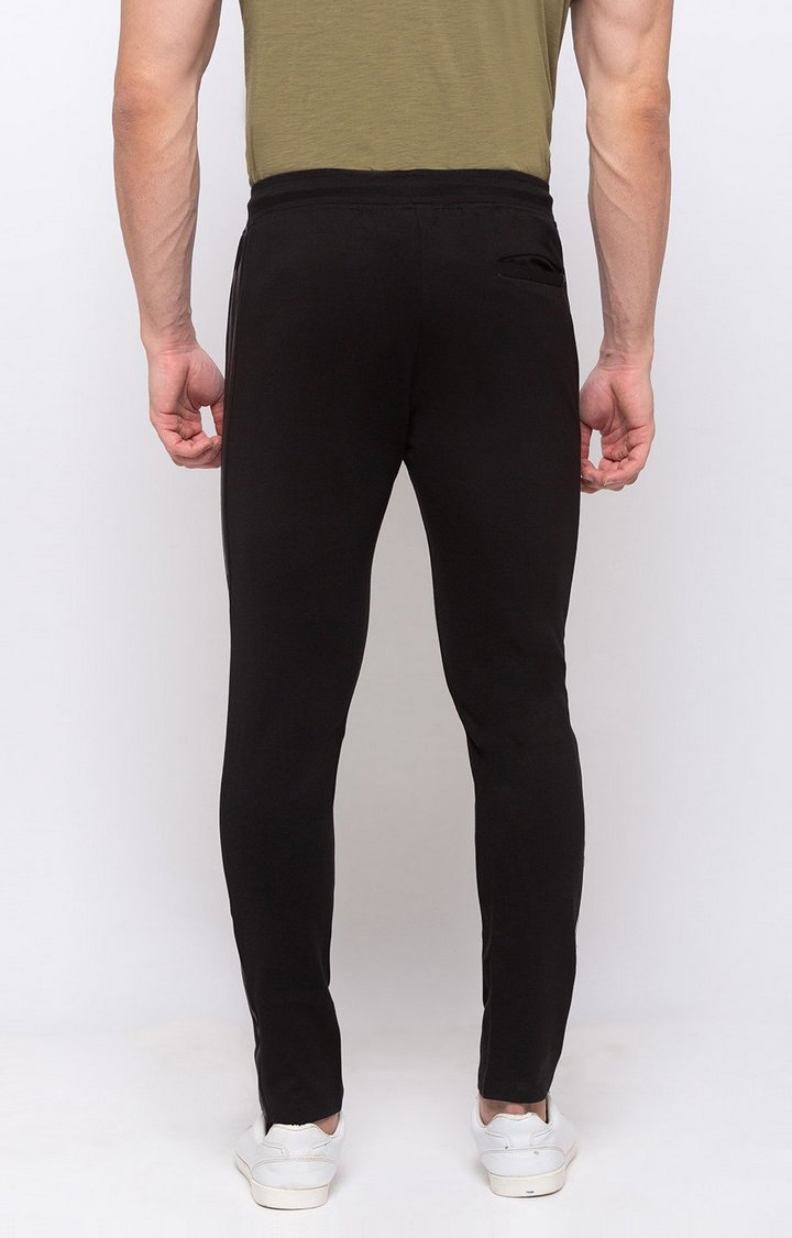 Status Quo | Men's Black Polyester Solid Trackpant 2