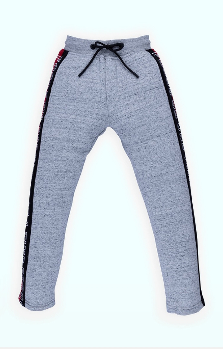 Status Quo | Boy's Grey Solid Trackpants 0