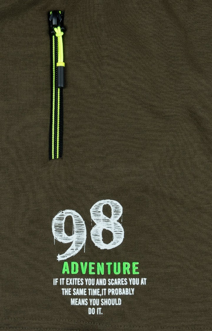 Boy's Green Printed Shorts
