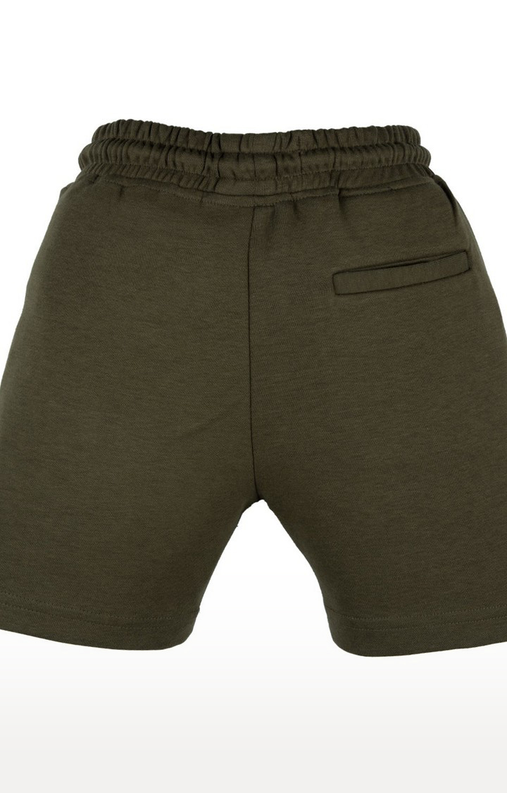 Boy's Green Printed Shorts
