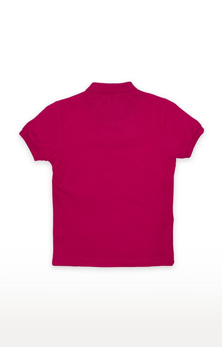 Status Quo | Boy's Pink Cotton Solid Polos 1
