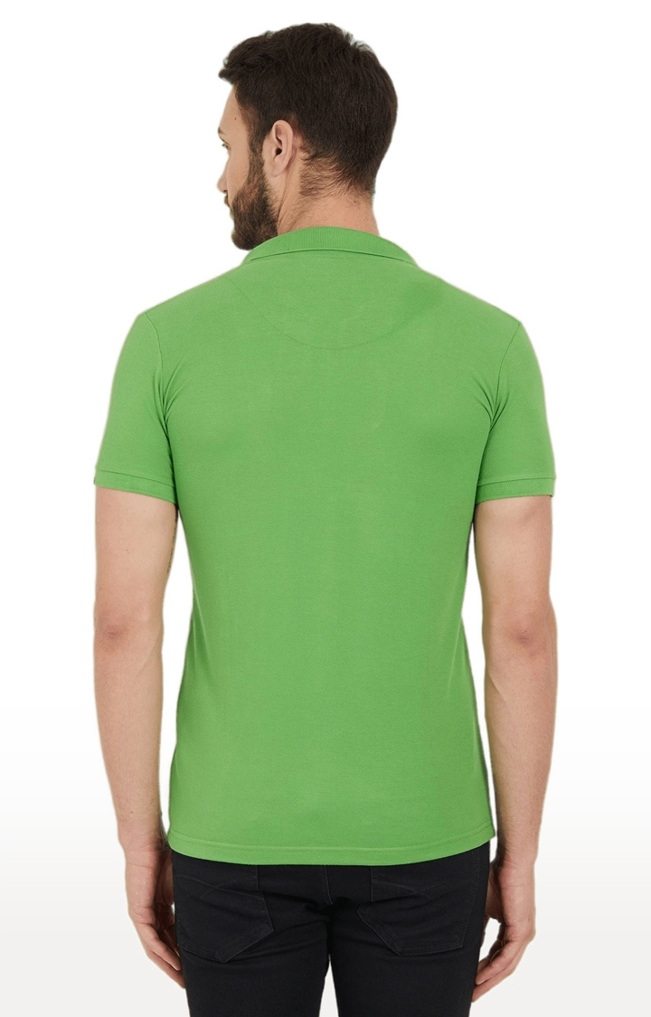 Status Quo | Men's Green Polycotton Solid Polo T-Shirts 3