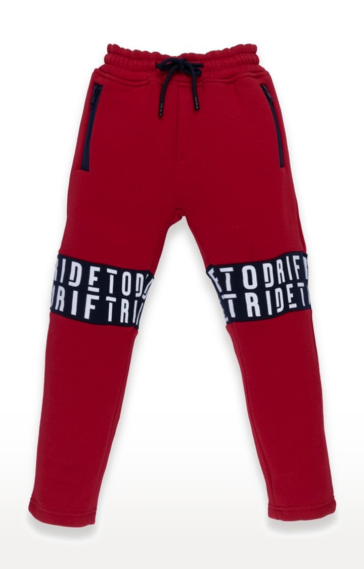 Status Quo | Boy's Red  Trackpants 0