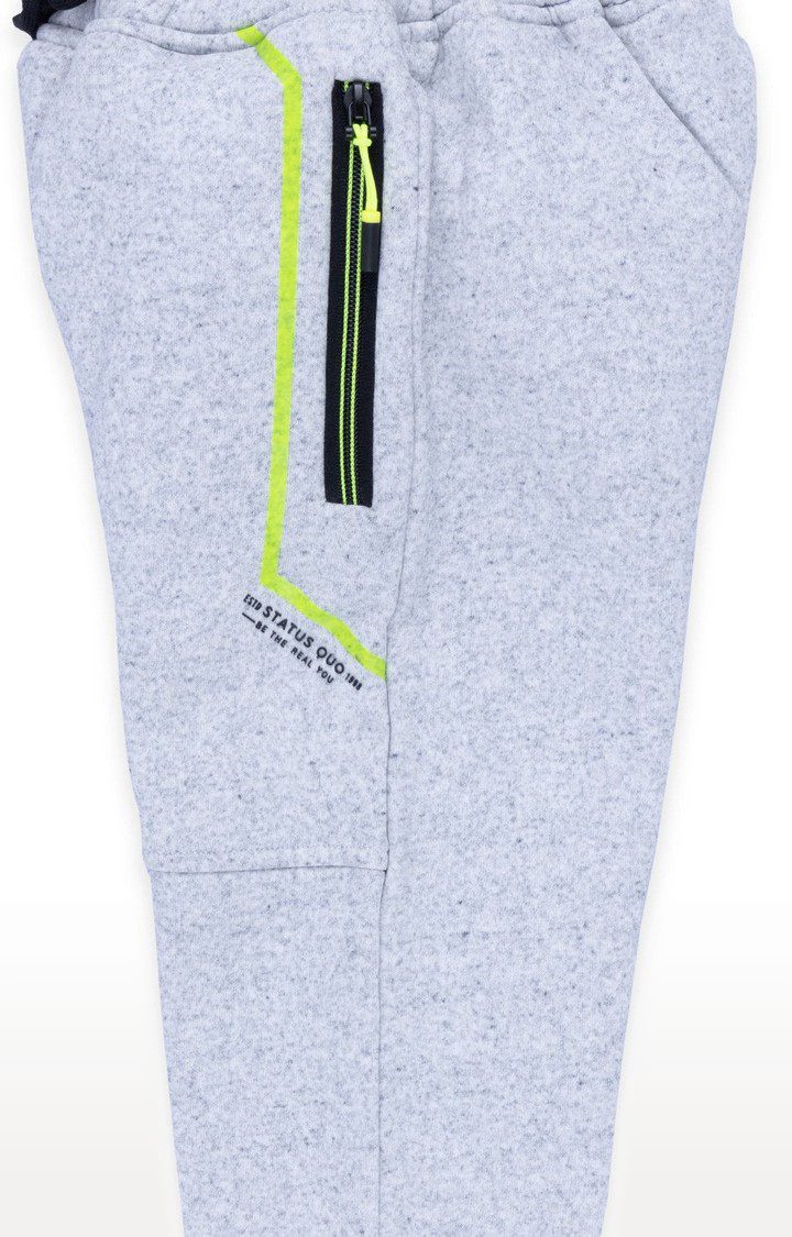 Boy's Grey Colourblock Trackpants