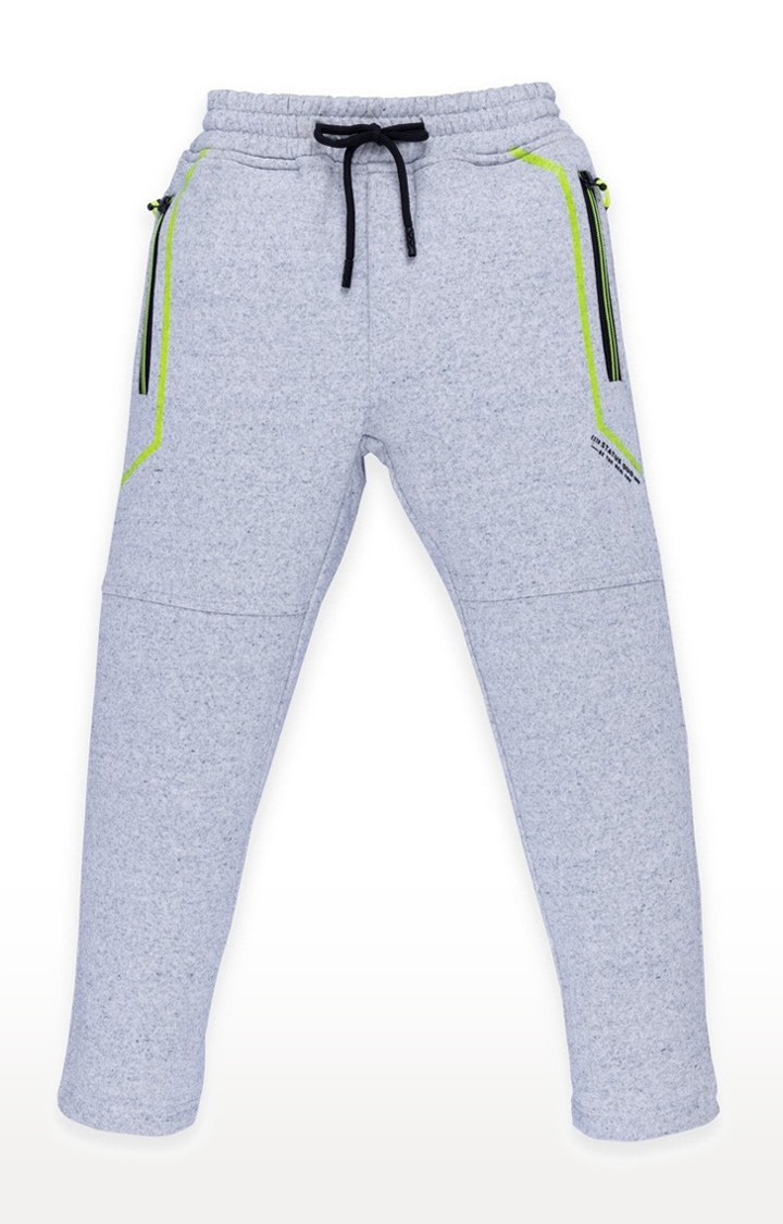 Boy's Grey Colourblock Trackpants