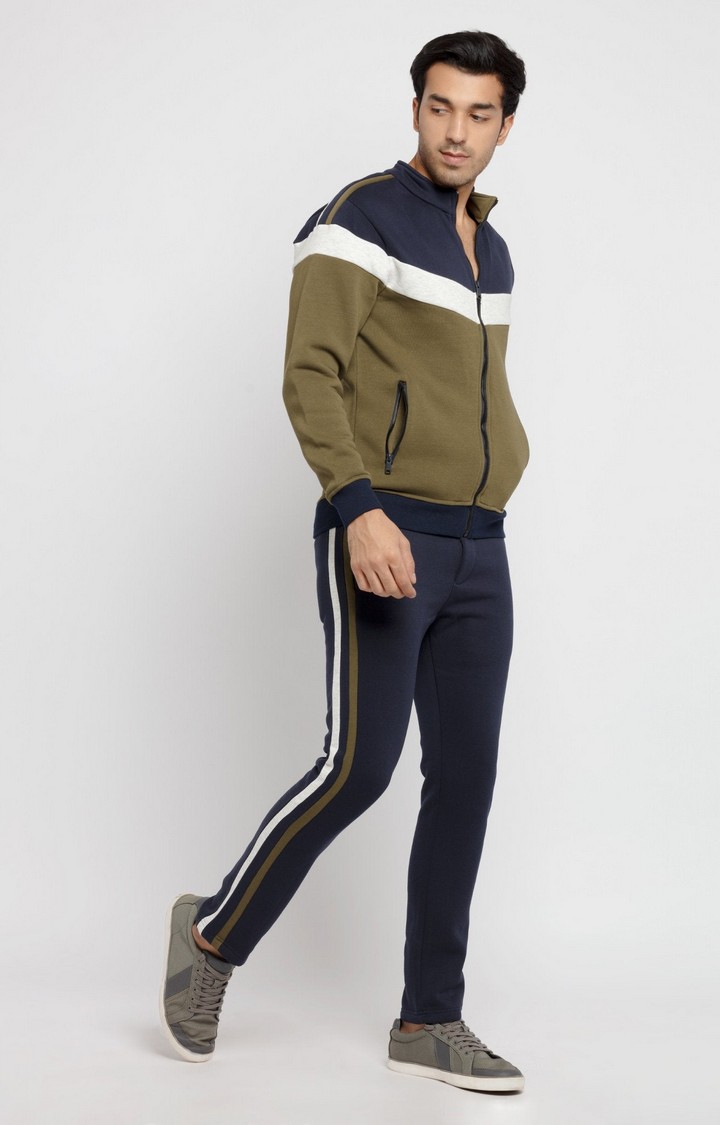 Status Quo | Blue Polycotton Printed Tracksuits 2