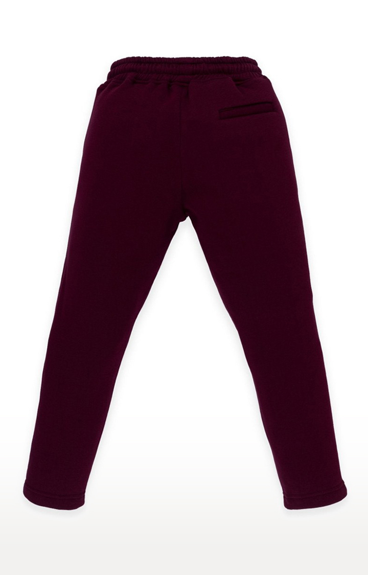 Boy's Red Printed Trackpants
